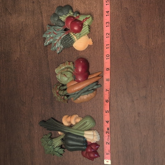 Vintage Colorful Vegetable Wall Set By Home Interior Gifts Made In USA - Picture 5 of 12